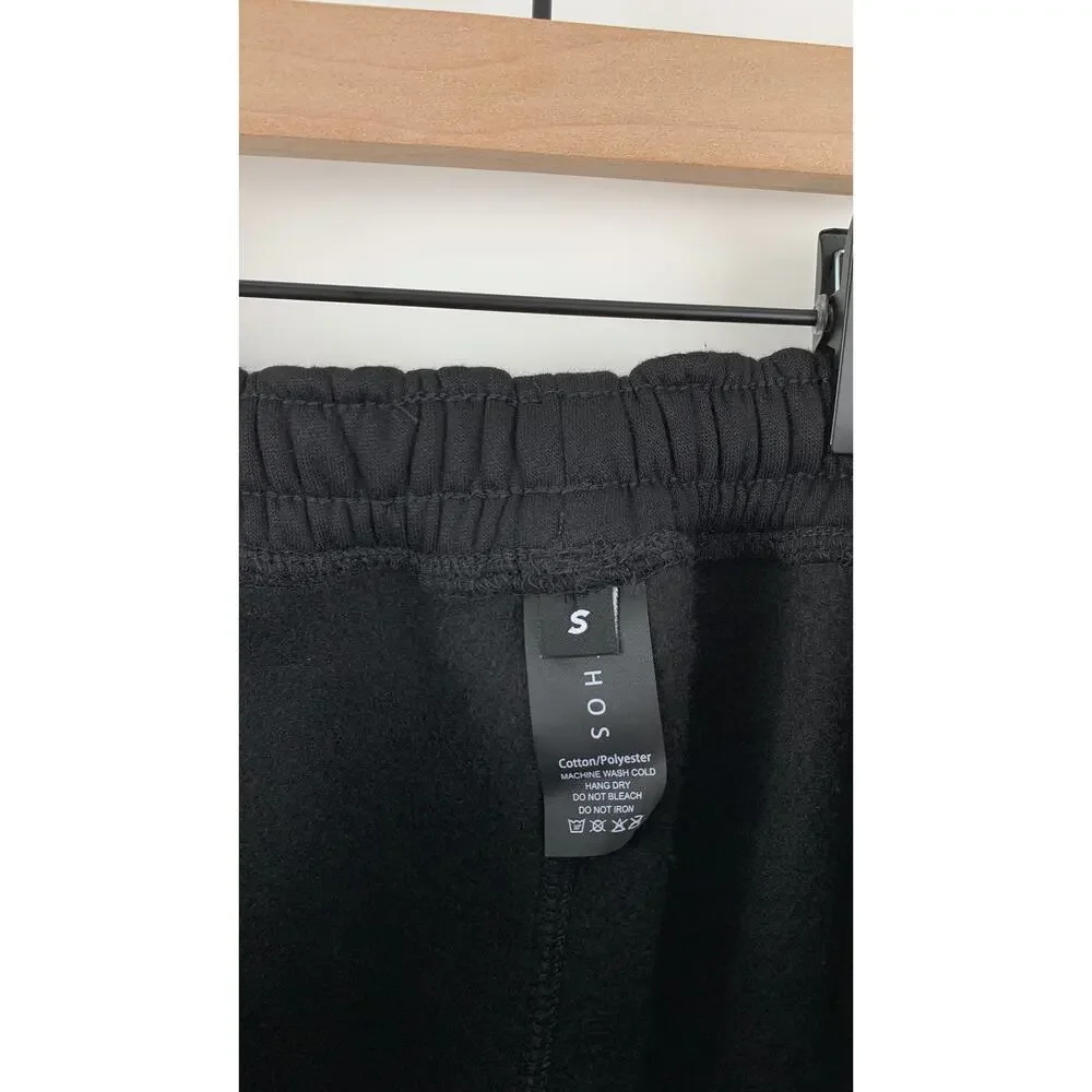 Ethos Oversized Sweatpants Womens Small Black New Athleisure Joggers Loungewear